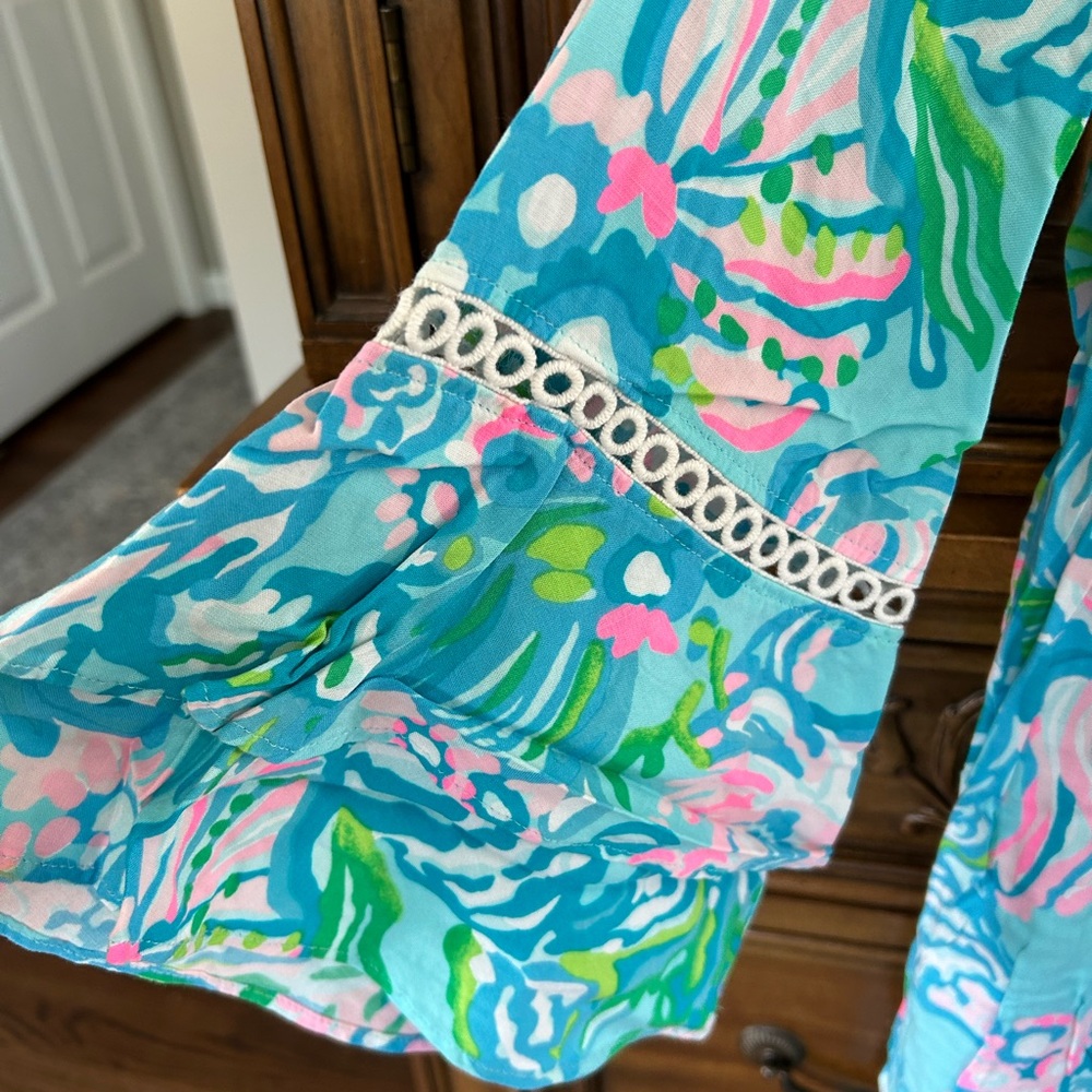 Lilly Pulitzer Ruffle Bell Sleeve Dress - Picture 2 of 5